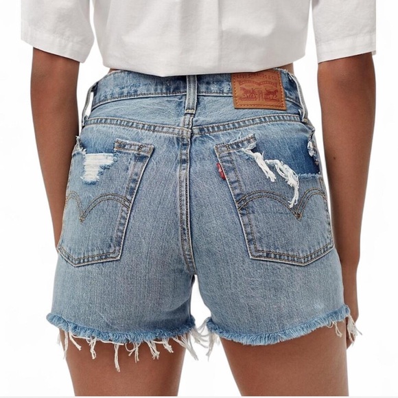 LEVIS 501 Wedgie Fit Denim Shorts - Picture 1 of 6
